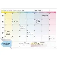 TOBJA Wandtafel A3 selbsthaftender Monatsplaner abwischbar, Wochenplaner Whiteboard Planer