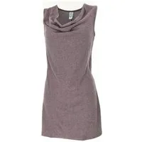 Guru-Shop Midikleid Minikleid mit Wasserfallausschnitt, bequemes.. alternative Bekleidung