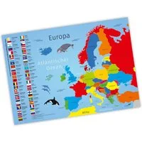 nikima Poster Kinder Lernposter Europa - Größe: DIN A3 - 420 x 297 mm, Europa, Kinder Lernposter