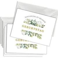 Briefzauber Einladungskarten 12x Geburtstag Einladungskarten mit 12x Umschlägen