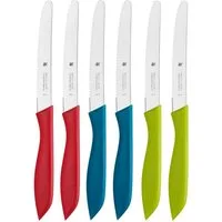 WMF Besteck-Set Vespermesser, Klinge mit Wellenschliff aus Spezialklingenstahl (6-tlg), 6 Personen, Klingenstahl, ideal für Brotzeit, multifunktional spülmaschinengeeignet