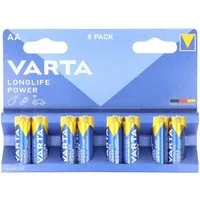 VARTA Varta Batterie Alkaline, Mignon, AA, LR06, 1.5V Longlife Power, Retai Batterie, (1,5 V)
