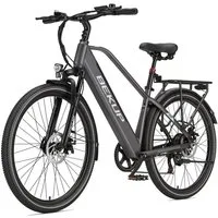 BEKUP E-Bike Cityrad V2 26 Zoll Cityrad, 522 Wh Akku, 45 Nm, Shimano 7-Gang, 7 Gang Shimano Shimano Tourney TZ Schaltwerk, Kettenschaltung, Heckmotor, 522 Wh, (Komplettset, E-Bike inklusive Akku und Ladegerät), City-Trekkingrad bis 75 km, 250 W Heckm
