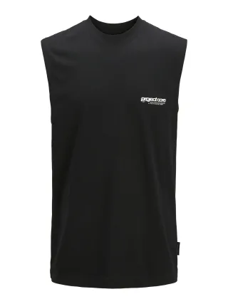 JACK&JONES - JCOUNION PRINT TANK TOP SN black - Gr. - XL