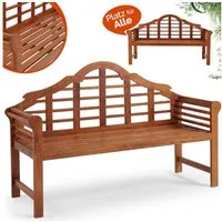 Deuba Gartenbank Marlboro, Wetterfest Eukalyptus Holz FSC®-zertifiziert 135x56x100cm 320kg