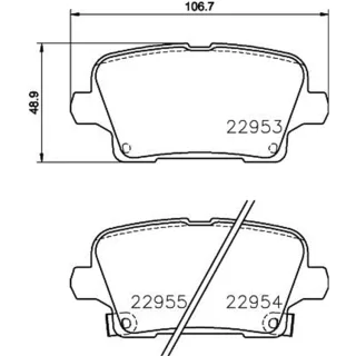 Hella Bremsbel?ge hinten Opel Insignia B 8DB355039-501
