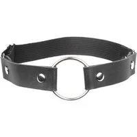 Metamorph Textilband Halsband Larynx Ring, Elastischer Halsschmuck für Gothic, Fetish und Leather-Look