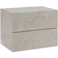 en.casa Hängeschrank »Ampfing« Wandschrank mit 2 Schubladen 40x29x30 cm Betonoptik, hell