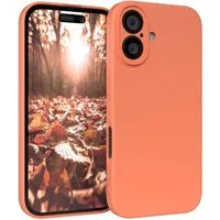 EAZY CASE Handyhülle für Apple iPhone 16 Hülle Silikon 6,1 Zoll, Schutzhülle mit Kameraschutz Telefonhülle elastisch Bumper tpu Orange