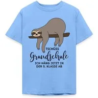 Spreadshirt T-Shirt Abschluss Tschüss Grundschule 5. Klasse Faultier Teenager T-Shirt (1-tlg)