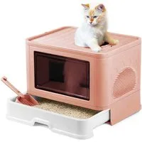 JEOBEST Katzentoilette Katzenklo mit Streuschaufel, Reinigen