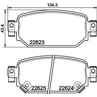 Hella Bremsbel?ge hinten Mazda 3 Cx-3