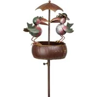 Moritz Gartenstecker Gartenstecker Vogel mit Schirm aus Metall 128 cm