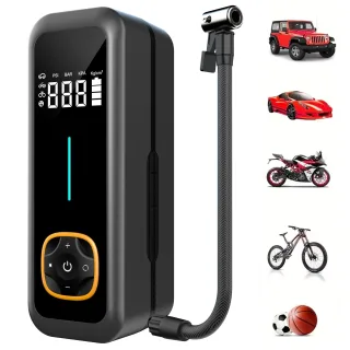 XANES Multifunctional Portable 150 PSI Electric Air Pump with Lighting Charging Digital Display Fast Inflation Tires Inf