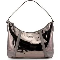 Tamaris Schultertasche Elsa, Damen Handtasche Hobo Bag Schultertasche pewter comb