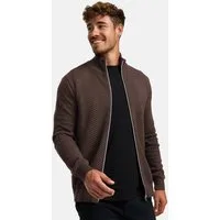 Kronstadt Strickjacke Herren KSCarlo Herrenstrickjacke Fein-Strickjacke mit Stehkragen