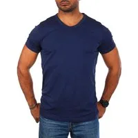 CARISMA T-Shirt Herren Uni Basic tief-breit geschnittener V-Ausschnitt v-neck 4644 V-Ausschnitt unifarben kurzarm slim fit