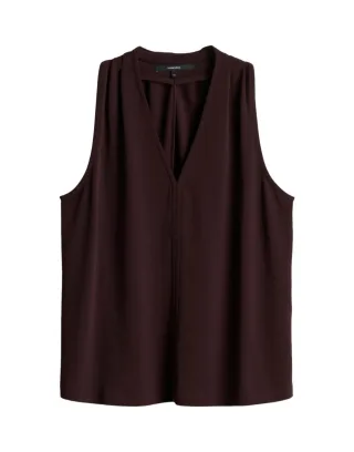 someday - Ärmelloses V-Neck Top - Kediri rot - Gr. - 36