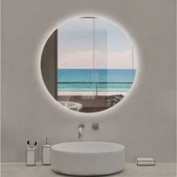 duschspa Badspiegel mit LED Beleuchtung Kalt/Neutral/Warmweiß dimmbar Beschlagfrei, Bluetooth 5.0, Uhr