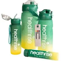 Health Rise Trinkflasche Health Rise Trinkflaschen Set 4-in-1, stapelbare Wasserflaschen