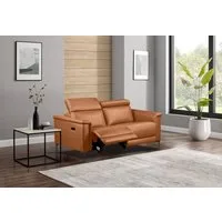 OTTO home 2-Sitzer LUND,Naturleder, 160 cm, mit Relaxfunktion und Kopfteilverstellung, manuell od. elektrisch (m.USB-C), Federkern
