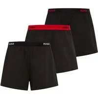 HUGO Webboxer WOVEN BOXER TR (Packung, 3-St., 3er-Pack) Webboxer mit HUGO Schriftzug