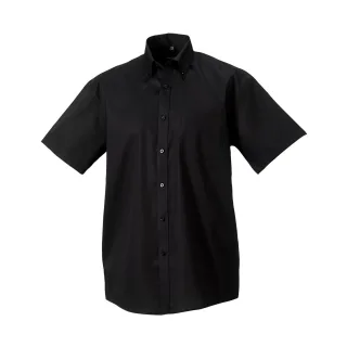 Russell Collection - "Ultimate" Hemd für Herren kurzärmlig (Schwarz)