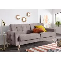 exxpo - sofa fashion 3-Sitzer Nappa, kompakt, bequem, zeitloses Design, Breite 222cm, L-Form, tolle Detailverarbeitung