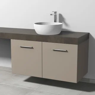 Sanipa Waschtischunterbau mit Türen 2morrow (G2365) 510x1000x520 Sandgrau-Matt, G236567 G236567