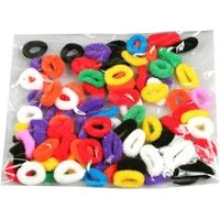 BENSON Haargummi 100 Stück Haargummi Haarband Zopfband Zopfgummi, 100-tlg., Elastisch, Bunt, Zopf, Dehnbar