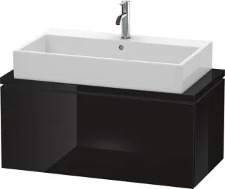 Duravit L-Cube Konsolenwaschtischunterbau wandhängend Schwarz Hochglanz 920x477x400 mm - LC580304040 LC580304040