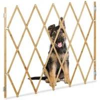 relaxdays Universalschutzgitter Ausziehbares Hundeabsperrgitter in Natur (1 St)