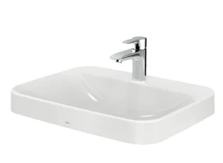 TOTO LF Möbelwaschtisch weiß 600 mm mit Hahnloch mit Überlauf, L5616CE L5616CE