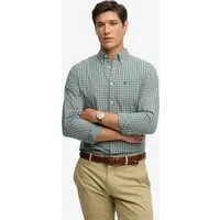 Superdry Langarmhemd PREPPY POPLIN L/S SHIRT kariertes Design, mit Knopfleiste, Regular Fit