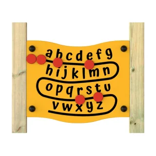 Motorikwand Alphabet - PRO Educate Outdoor Spielgerät für Kindergärten - Wetterfest HDPE mit 9x9 cm Pfosten Option - Wickey