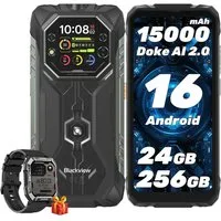 blackview ROCK 1 Android 16, 20 MP Nachtsicht, Dual-Display inkl. W60 Outdoor Smartphone (16,66 cm, 256 GB Speicherplatz, 16 MP + 20 MP Kamera, Android 16, 6,56"+2.01", 256GB, 16MP+20MP Nachtsicht, 33W)