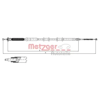 Metzger Handbremsseil hinten rechts Fiat Grande Punto 199 Punto 199