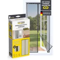 EASYmaxx Insektenschutz-Tür Insektenschutzvorhang Mit eingenähten XXL-Magnetbändern, (1-St), für Türen mit selbstklebendem Klettband