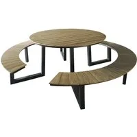 Lesli Living Sitzgruppe Picknick-Set Arezzo Sitzgruppe Bierzelt rund ø 239 cm