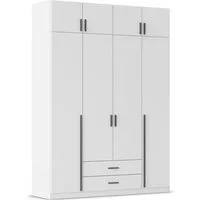 rauch Kleiderschrank Schrank Garderobe Wäscheschrank GAMMA in 4 Breiten 91-226 cm (3 verschiedene Ausstattungen BASIC/CLASSIC/PREMIUM (inkl. SOFT-CLOSE) mit Schubladen und Schrankaufsatz, schlichtes Design MADE IN GERMANY