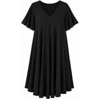 ITALY VIBES Sommerkleid - Kleid - Midikleid - Tunikakleid Damen - Schlupfkleid mit Flügelärmel ONE SIZE / passend für Größe M - XXL