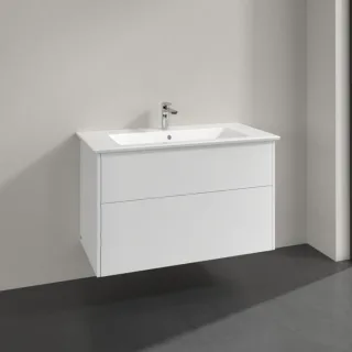 Villeroy & Boch Finero Waschtisch mit Unterschrank 100 cm S00503DHR1 Waschtisch-Set 100 x 50 x 60 cm, 2 Auszüge, Glossy White