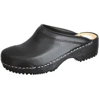 SALIHA PU Clogs (Ferse offen) schwarz Hausschuh