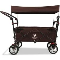 FUXLIFE Bollerwagen CT-700, faltbar, mit Bremsen, gepolsterter Innenraum