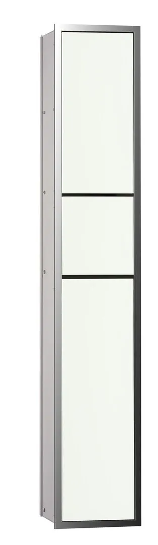 emco WC-Modul asis 150, chrom / optiwhite Unterputz, 964 mm, Doppelfach mit Boden mit Papierhalter 976027864