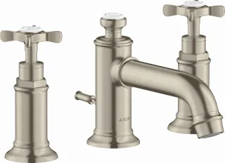Hansgrohe 3-Loch Waschtischarmatur 30 Axor Montreux Kreuzgriff brushed nickel, 16536820 , 16536820 16536820