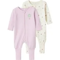 Name It Schlafanzug NBFNIGHTSUIT 2P ZIP FF JET DOT NOOS (Packung, 2 tlg) aus Baumwolle, regular fit, mit Reißverschluss
