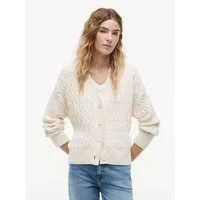 Tommy Hilfiger Strickjacke MID GG CABLE V-NK LS CARDI Baumwolle, mit Zopfstrickmuster