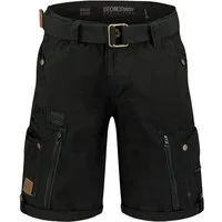 Geo Norway Cargoshorts Geo Norway Herren Shorts PASSPARTOUT (mit abnehmbarem Gürtel) in Unifarbe