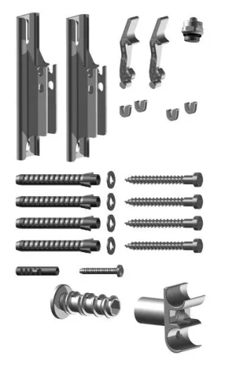 Kermi Badheizkörper Befest.-Set Duett, -E,-D weiß, ZB02920001 ZB02920001